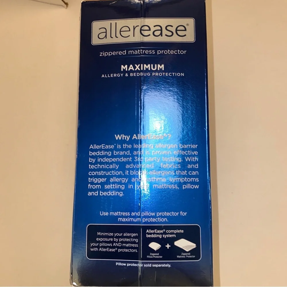 NEW Allerease zippered FULL mattress protector